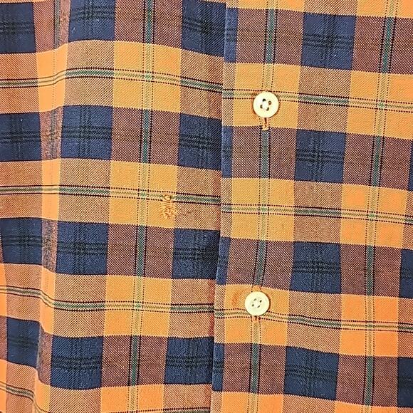Lauren Ralph Lauren Mens Sz XL Orange Plaid Logo Button Down Long Sleeve Shirt - Picture 11 of 11